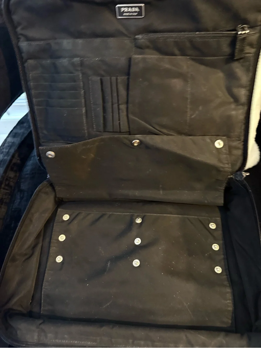 Prada Black Nylon Laptop Briefcase with Top Handles